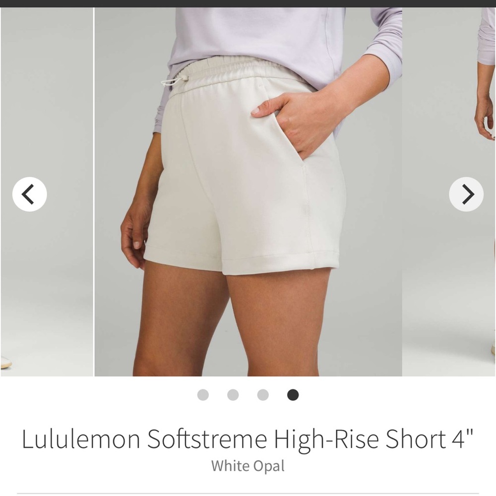 lululemon athletica Softreme High-Waist Shorts - White Opal